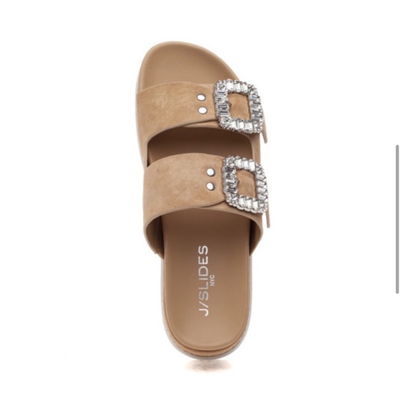 NWT J/SLIDES RICE Sand Suede Sandal - Picture 5 of 15